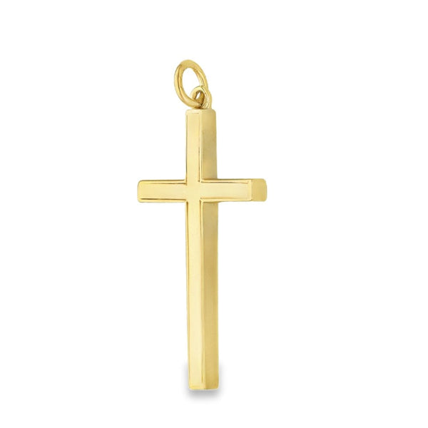 9ct Yellow Gold Cross Pendant - 16x31x2.5mm - 3.1g