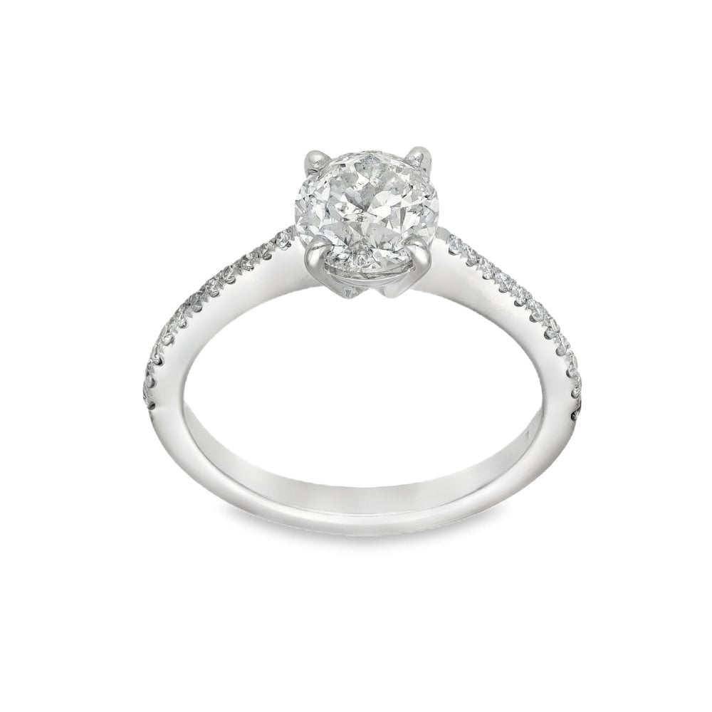 18ct White Gold Diamond Engagement Ring - Size J½ - 1.10ct