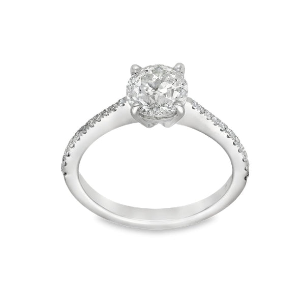 18ct White Gold Diamond Engagement Ring - Size J½ - 1.10ct