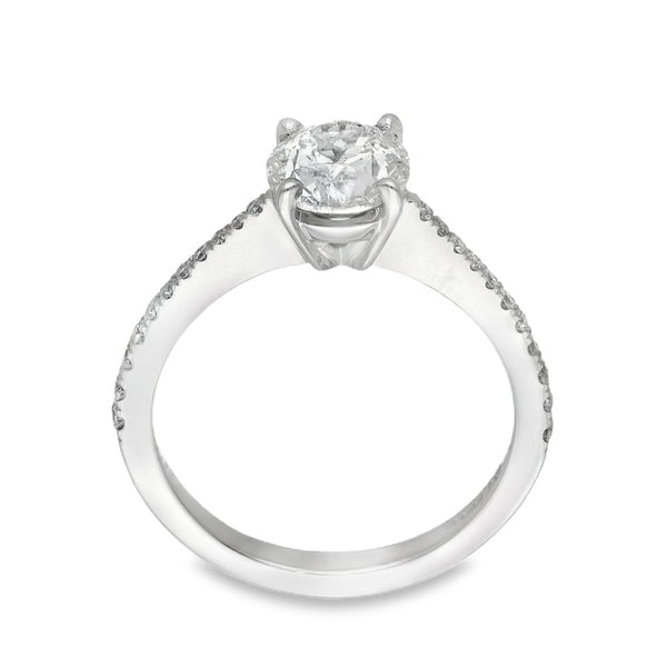 18ct White Gold Diamond Engagement Ring - Size J½ - 1.10ct