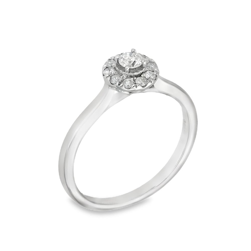 9ct Yellow Gold Diamond Cluster Ring - Size K½ - 0.25ct
