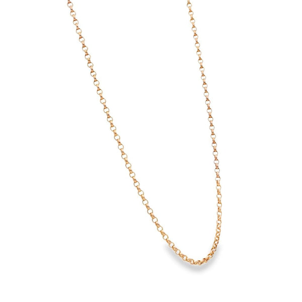 9ct Rose Gold Oval Belcher Chain - 22" - 6.9g