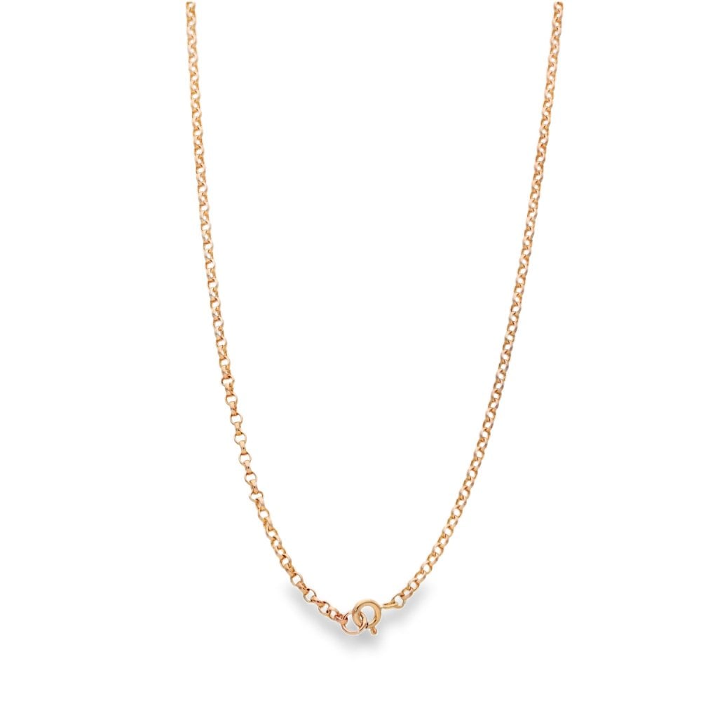 9ct Rose Gold Oval Belcher Chain - 22" - 6.9g