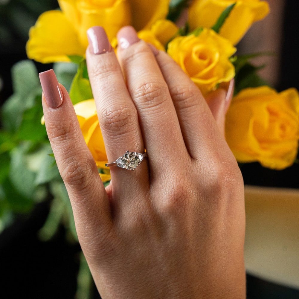 Ladies Platinum Certified Diamond Engagement Ring - IF