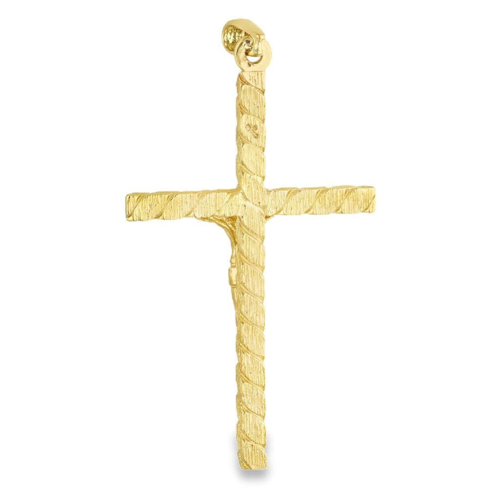 9ct Yellow Gold Large Crucifix Pendant - 52x90x12mm - 40.6g