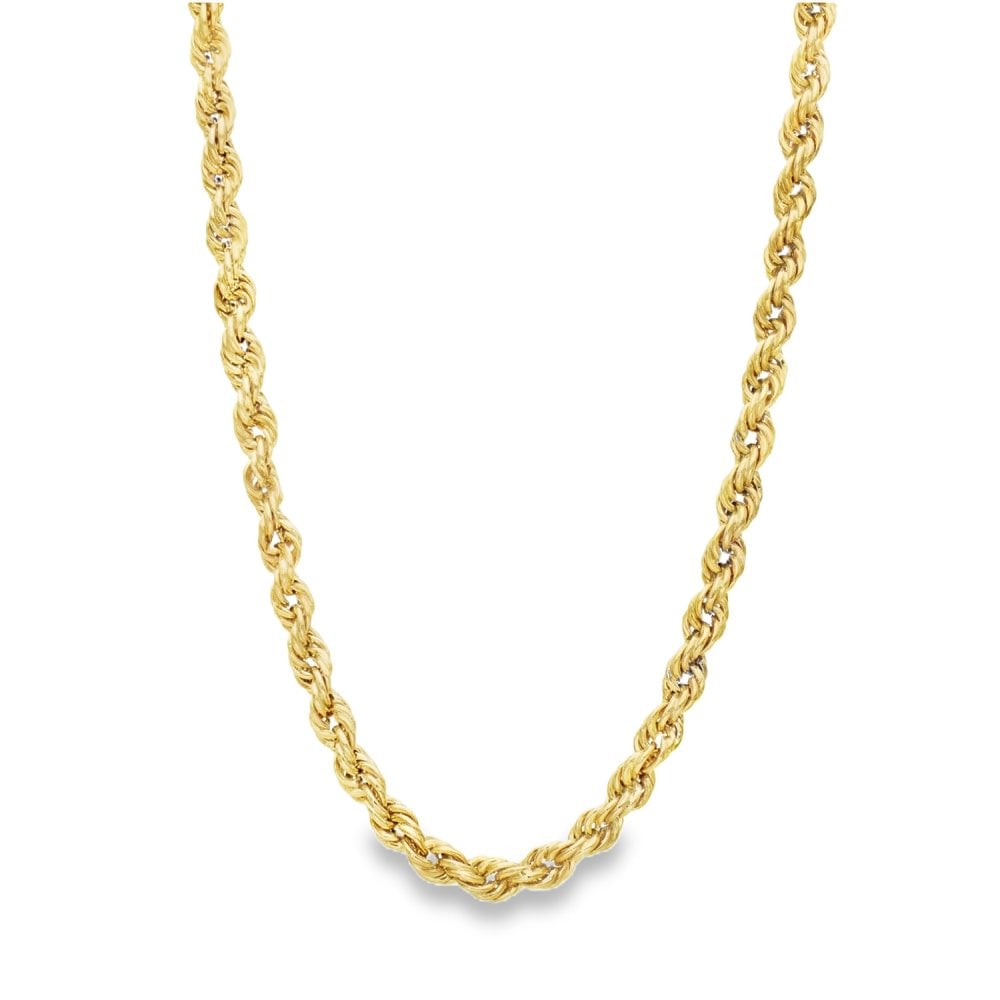 9ct Yellow Gold Hollow Rope Chain - 31" - 16.4g