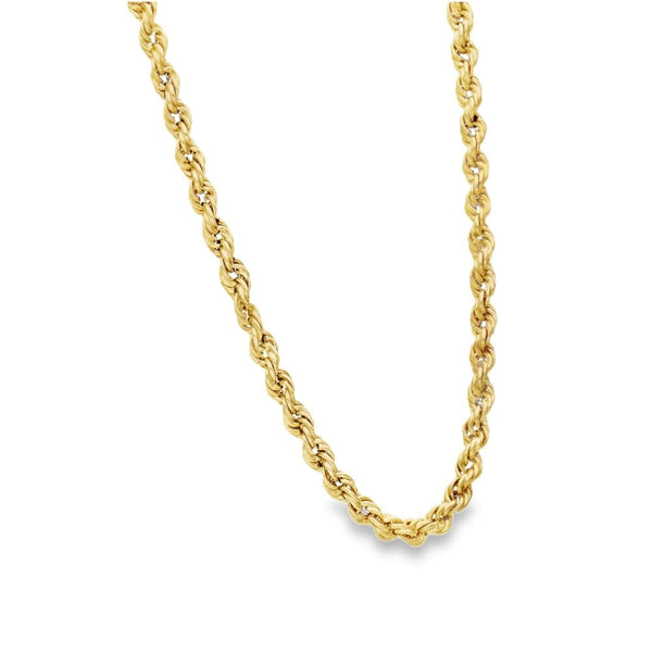9ct Yellow Gold Hollow Rope Chain - 31" - 16.4g