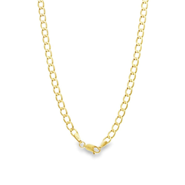 9ct Yellow Gold Curb Chain - 18" - 8.3g