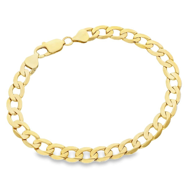 9ct Yellow Gold Curb Bracelet - 8.5" - 13.9g