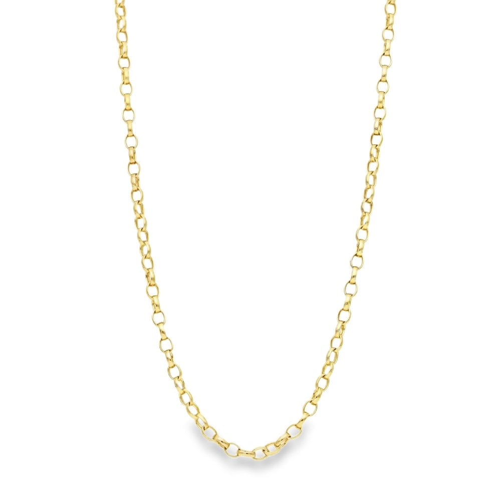9ct Yellow Gold Oval Belcher Chain - 20" - 10.5g