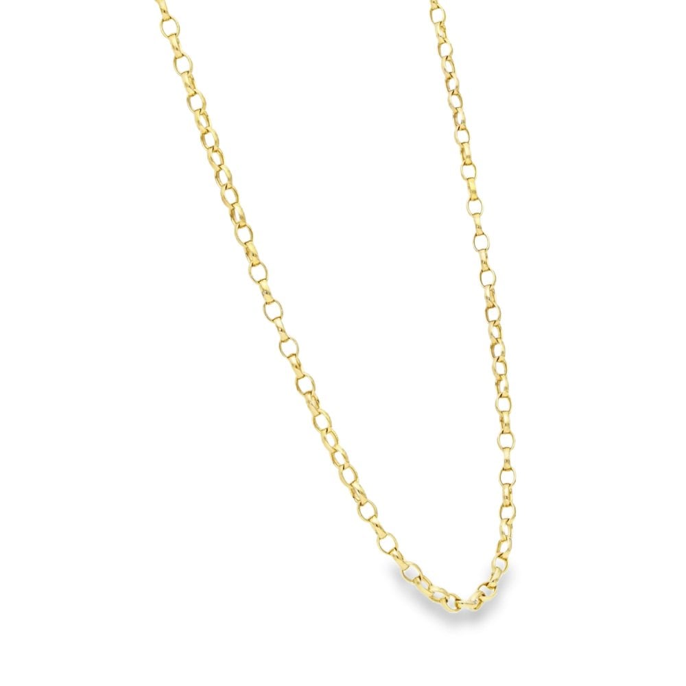 9ct Yellow Gold Oval Belcher Chain - 20" - 10.5g