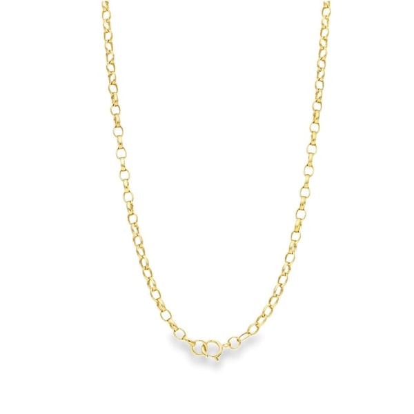 9ct Yellow Gold Oval Belcher Chain - 20" - 10.5g