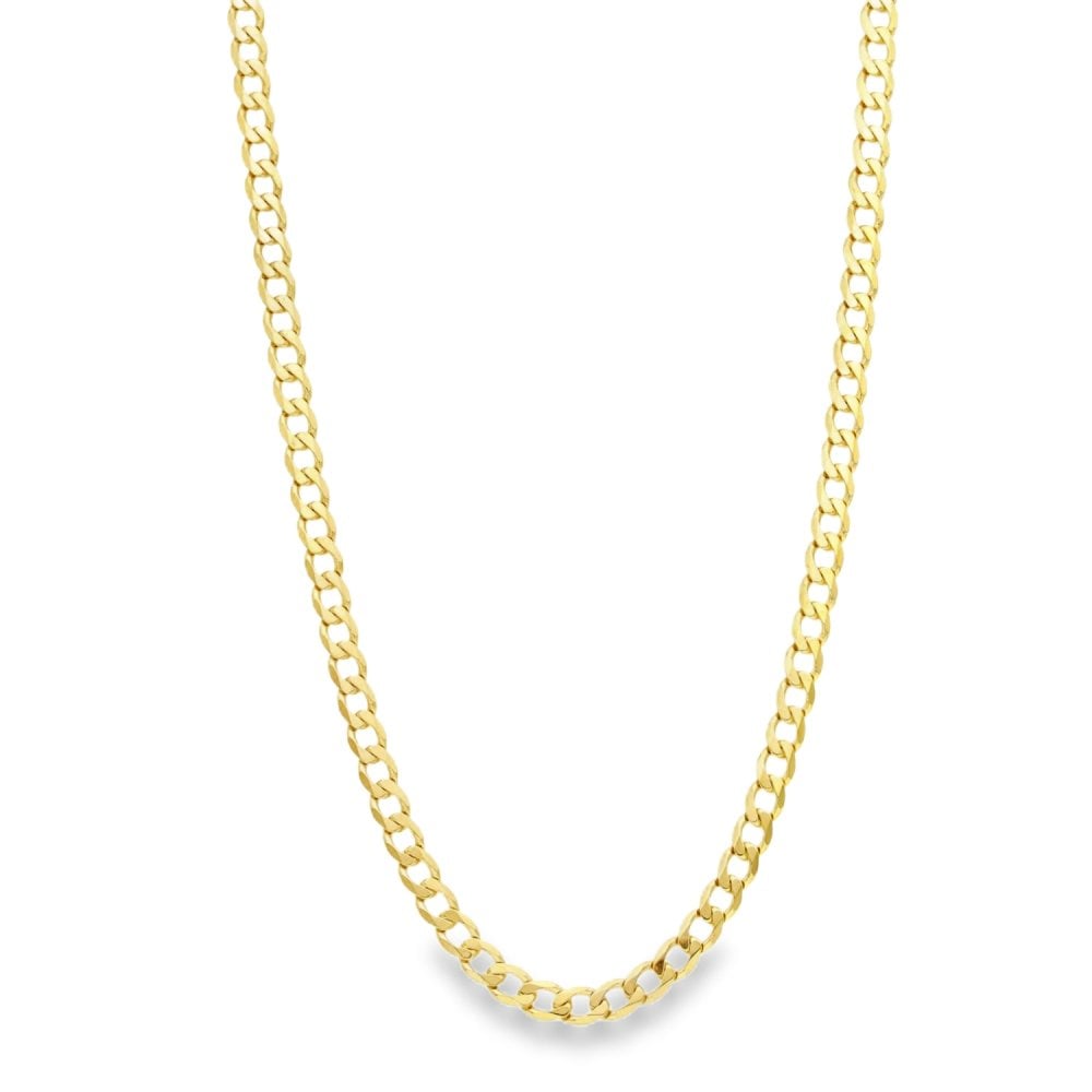 9ct Yellow Gold Curb Chain - 20" - 10.8g