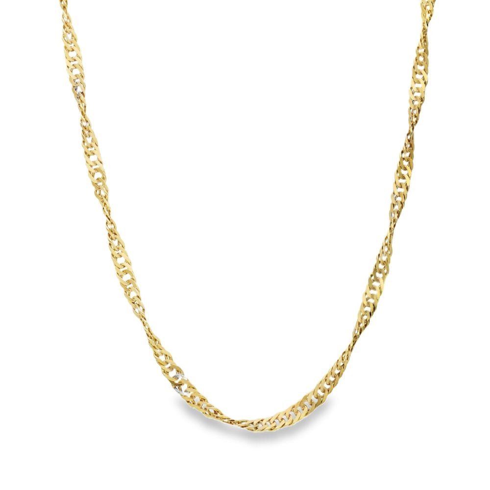 9ct Yellow Gold Twist Curb Chain - 31" - 7.0g