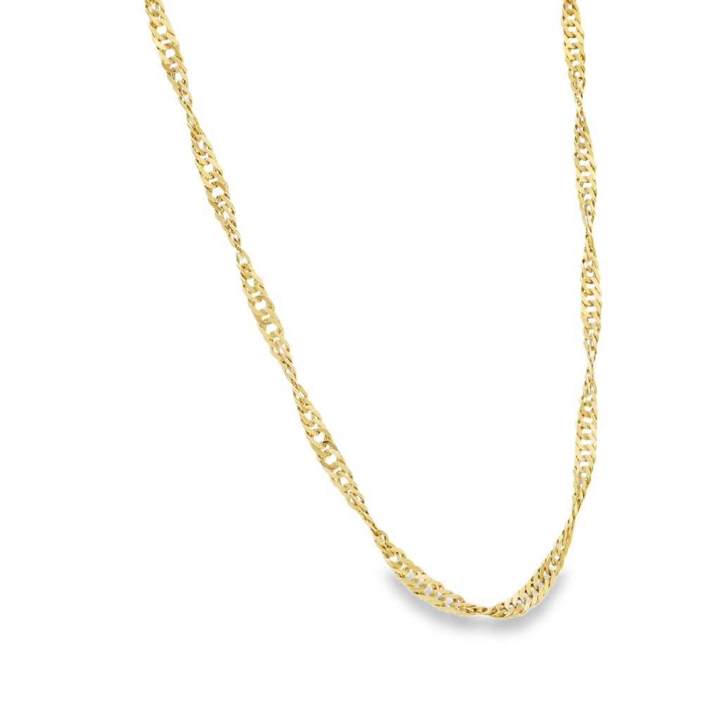 9ct Yellow Gold Twist Curb Chain - 31" - 7.0g
