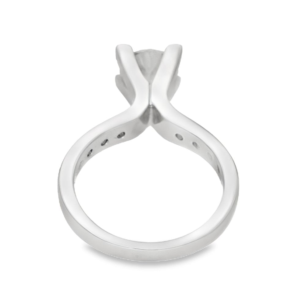 14ct White Gold Diamond Engagement Ring - Size I - 1.36ct