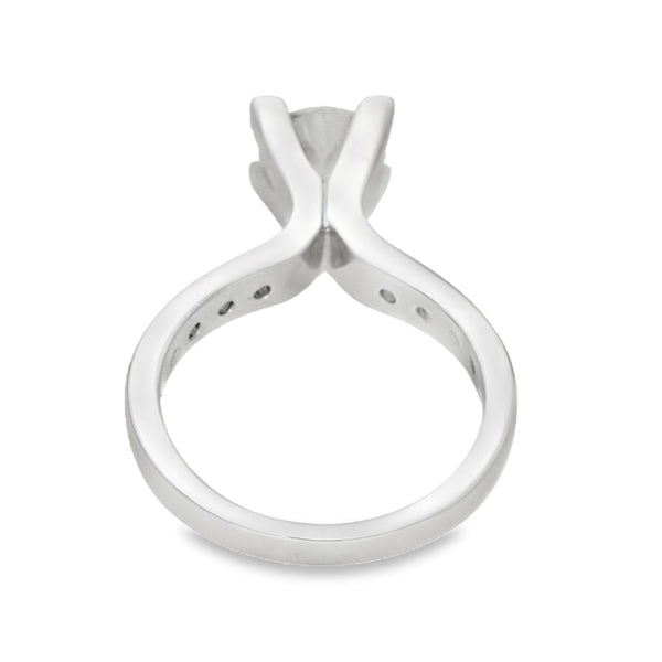 14ct White Gold Diamond Engagement Ring - Size I - 1.36ct