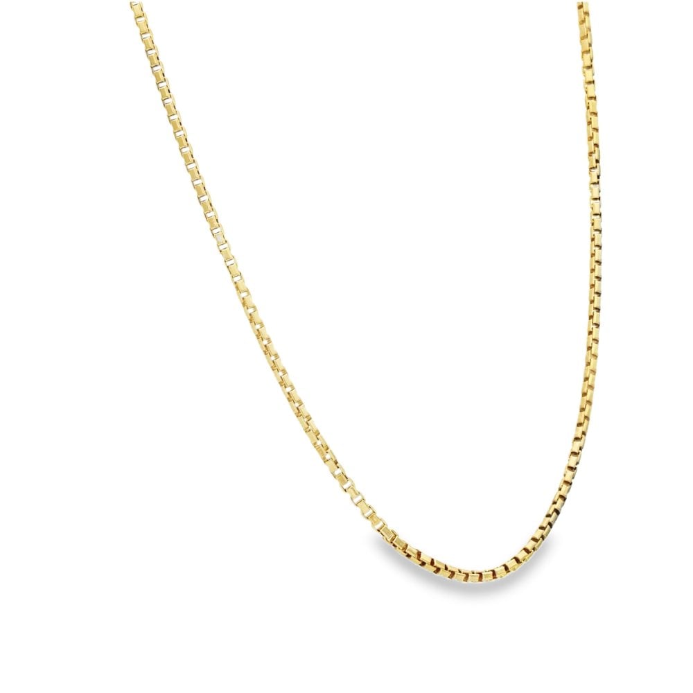 9ct Yellow Gold Box Chain - 15" - 4.0g