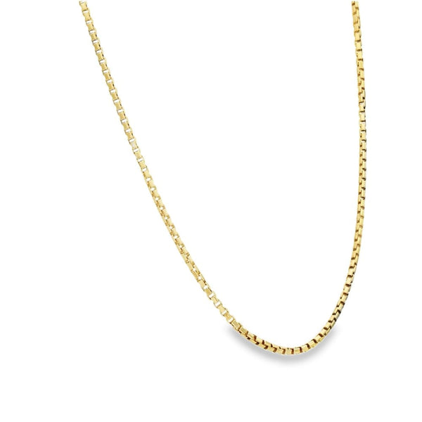 9ct Yellow Gold Box Chain - 15" - 4.0g