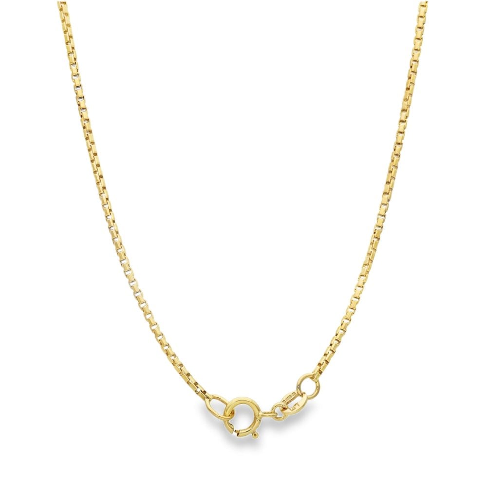 9ct Yellow Gold Box Chain - 15" - 4.0g