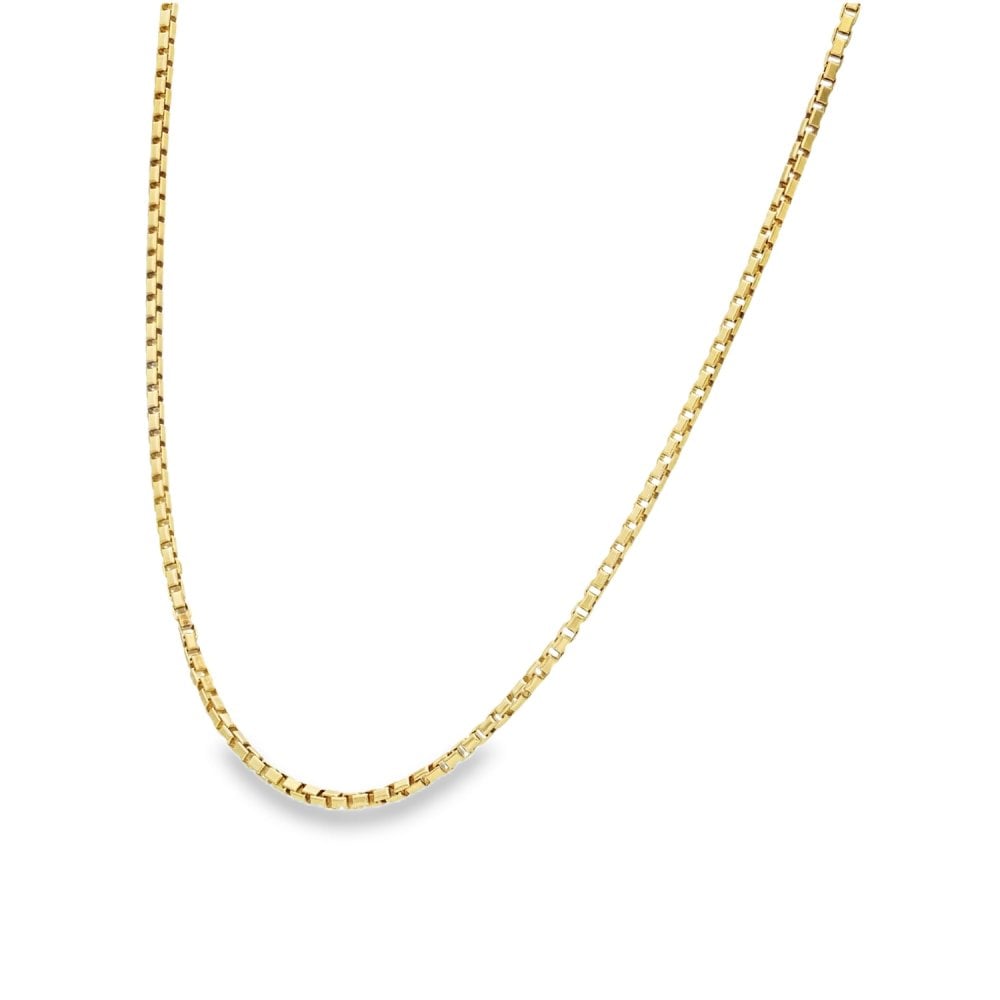 9ct Yellow Gold Box Chain - 15" - 4.0g