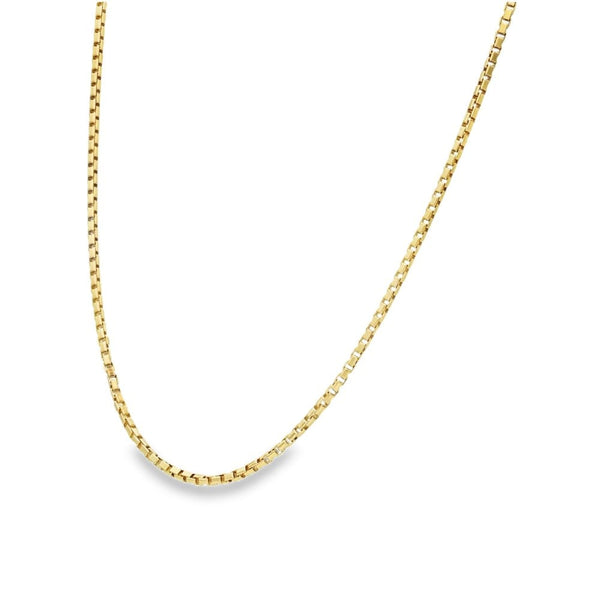 9ct Yellow Gold Box Chain - 15" - 4.0g