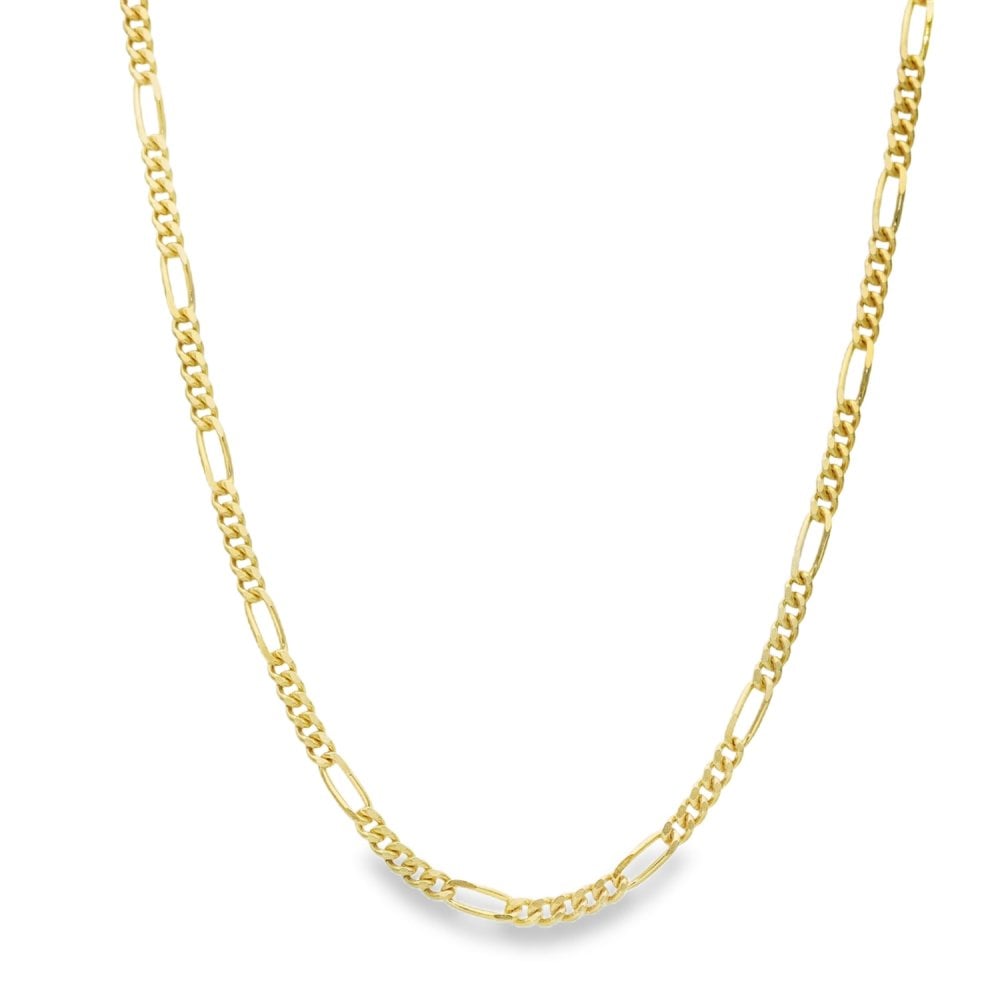 9ct Yellow Gold Figaro Chain - 24" - 4.7g