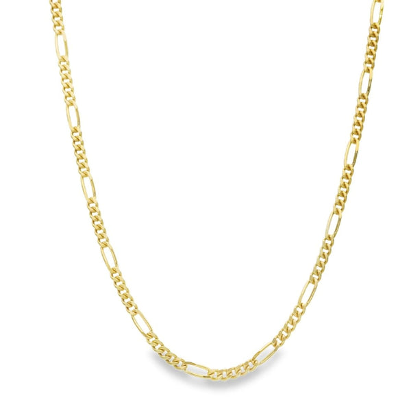 9ct Yellow Gold Figaro Chain - 24" - 4.7g