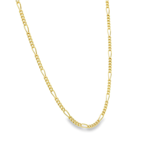 9ct Yellow Gold Figaro Chain - 24" - 4.7g