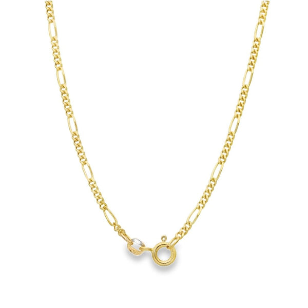 9ct Yellow Gold Figaro Chain - 24" - 4.7g