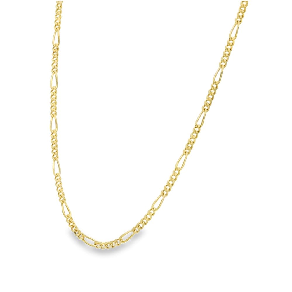 9ct Yellow Gold Figaro Chain - 24" - 4.7g