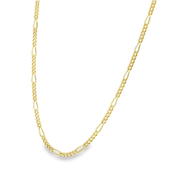 9ct Yellow Gold Figaro Chain - 24" - 4.7g