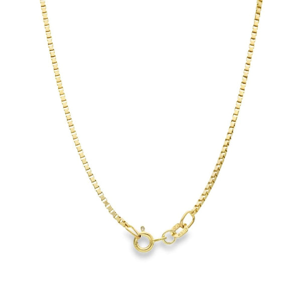 9ct Yellow Gold Box Chain - 22" - 6.6g