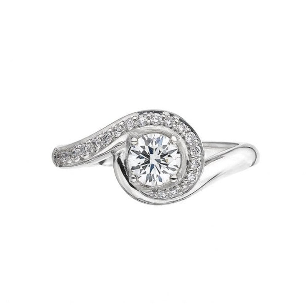 Entwined Engagement Ring - 18ct White Gold & 0.50ct Diamond