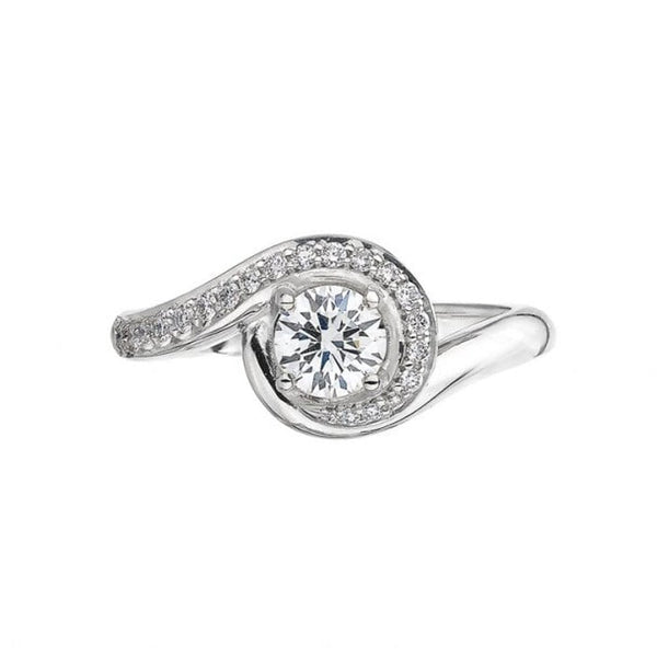 Entwined Engagement Ring - 18ct White Gold & 0.50ct Diamond