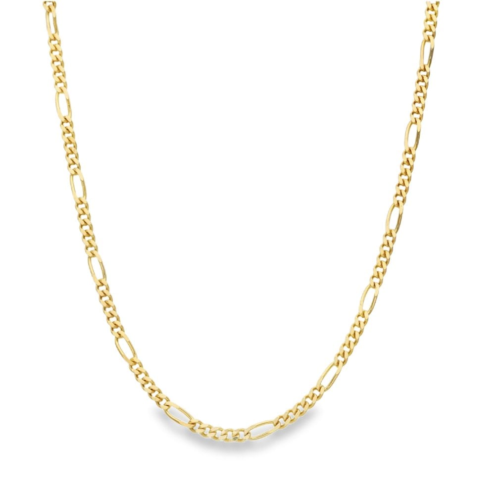 9ct Yellow Gold Figaro Chain - 16" - 4.0g