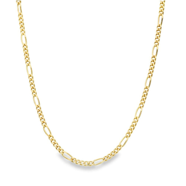 9ct Yellow Gold Figaro Chain - 16" - 4.0g