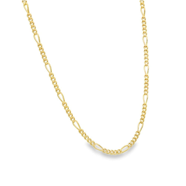 9ct Yellow Gold Figaro Chain - 16" - 4.0g