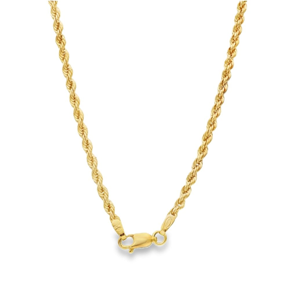 9ct Yellow Gold Rope Chain - 22" - 4.2g