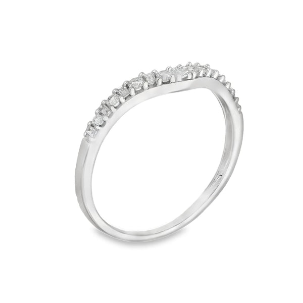18ct White Gold Diamond Enhancer Ring - Size Q½ - 0.25ct
