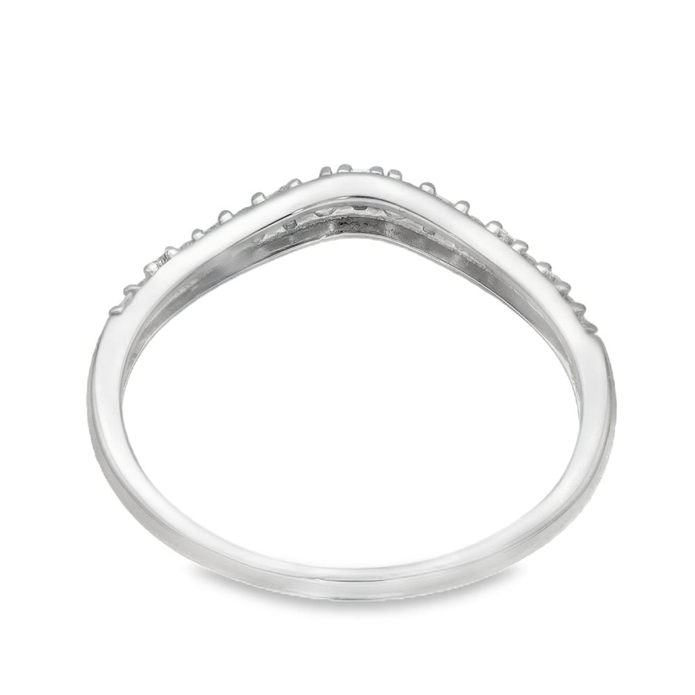 18ct White Gold Diamond Enhancer Ring - Size Q½ - 0.25ct