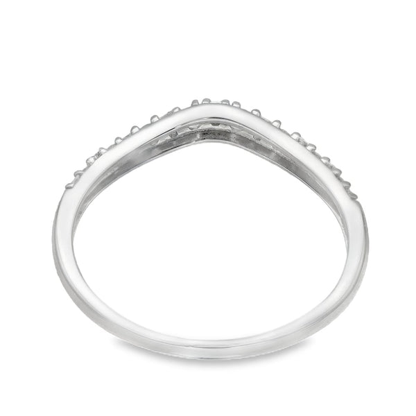18ct White Gold Diamond Enhancer Ring - Size Q½ - 0.25ct