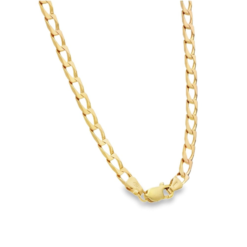 9ct Yellow Gold Curb Chain - 21" - 14.2g