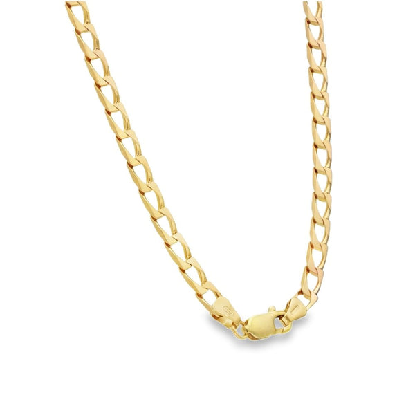 9ct Yellow Gold Curb Chain - 21" - 14.2g