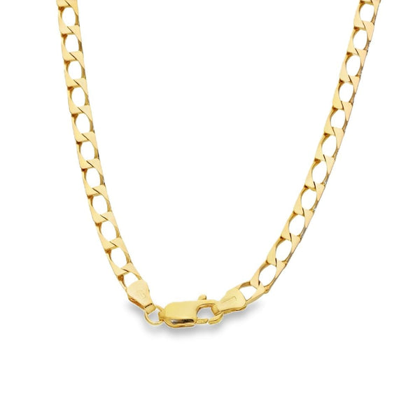9ct Yellow Gold Curb Chain - 21" - 14.2g