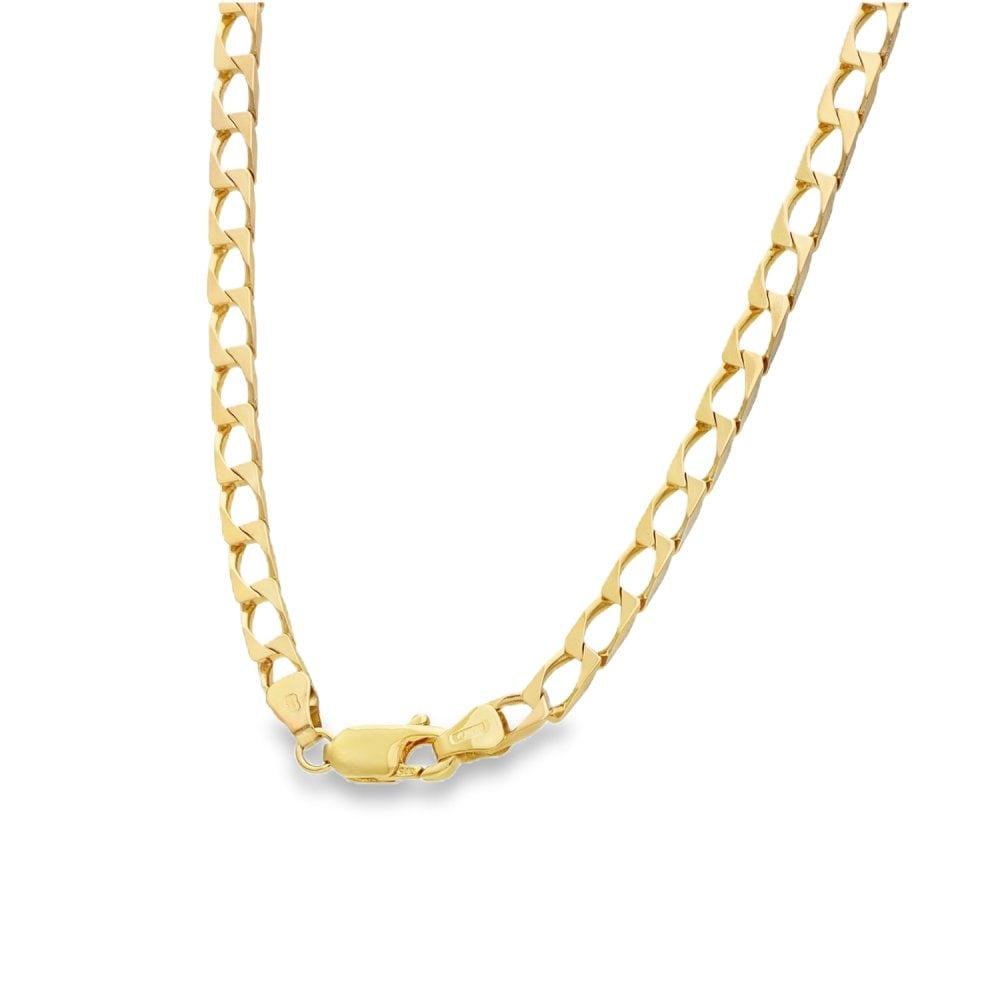 9ct Yellow Gold Curb Chain - 21" - 14.2g