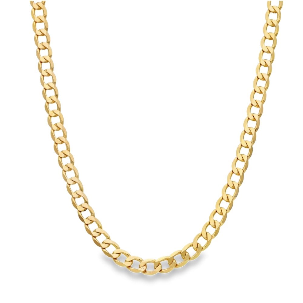 9ct Yellow Gold Curb Chain - 20" - 10.6g