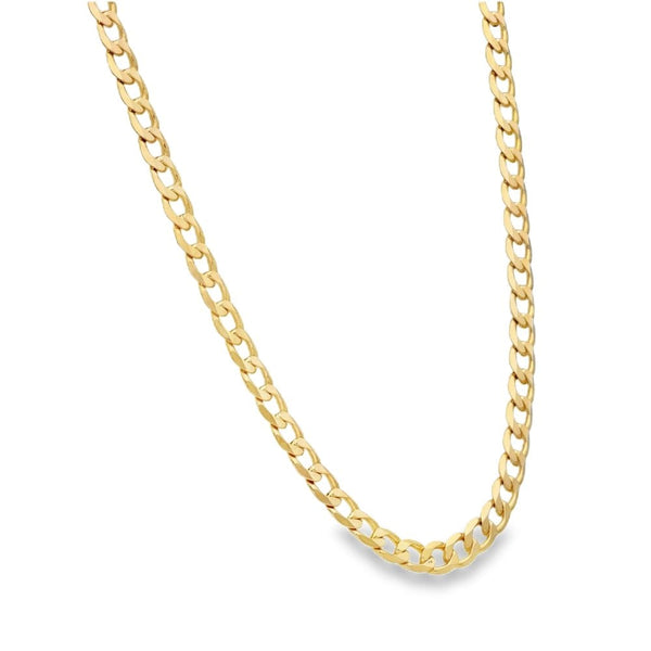 9ct Yellow Gold Curb Chain - 20" - 10.6g