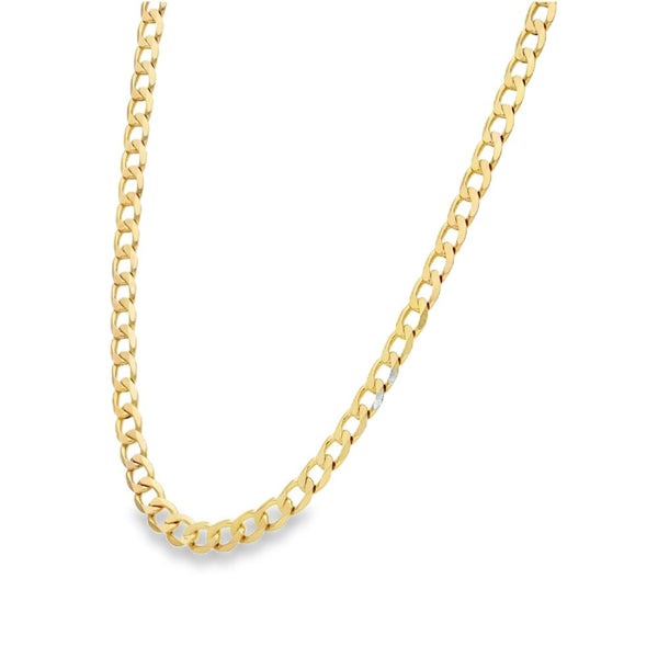 9ct Yellow Gold Curb Chain - 20" - 10.6g