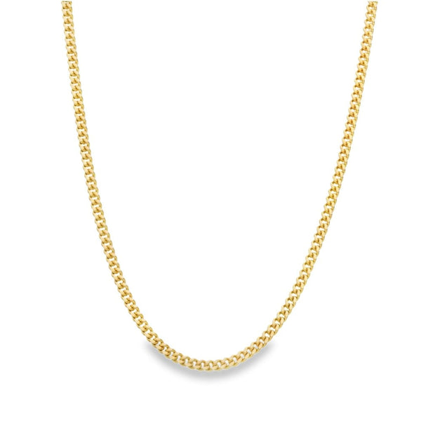 9ct Yellow Gold Fine Curb Chain - 17" - 5.5g